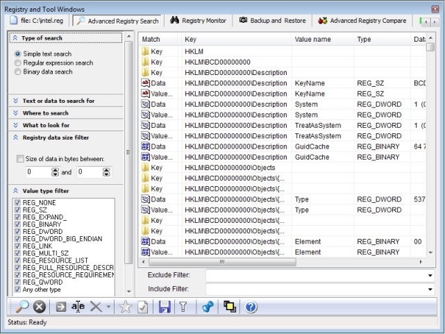 Registrar Registry Manager Lite screenshot